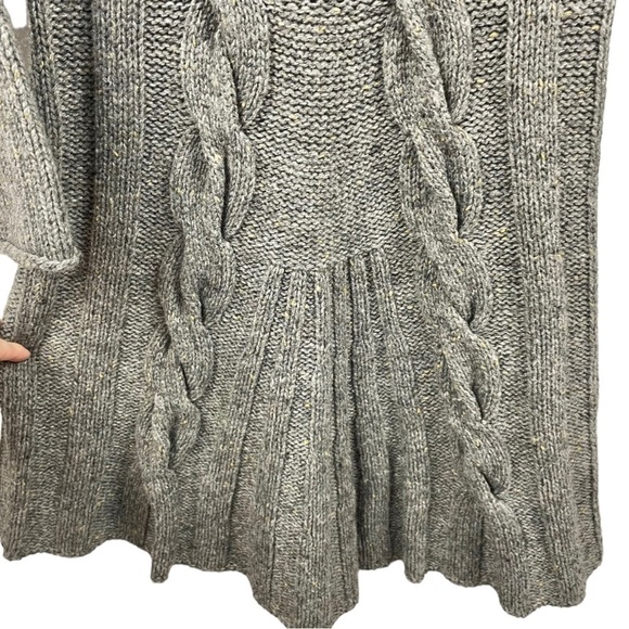 MAX Studio Grey Marled Wool Cowl Neck Fit and Flared Sweater Dress Size M - Picture 6 of 6